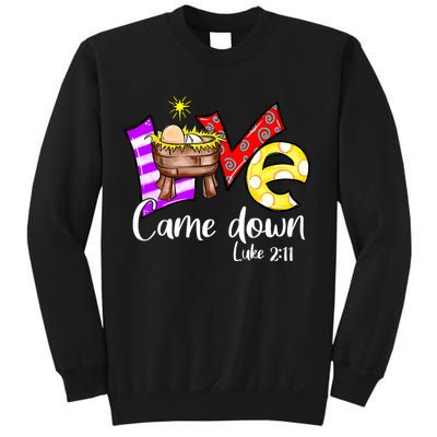 Merry Christmas Love Came Down Luke-211 Thanksgiving Jesus Sweatshirt