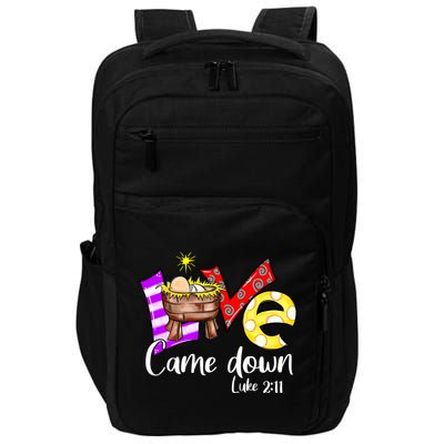 Merry Christmas Love Came Down Luke-211 Thanksgiving Jesus Impact Tech Backpack