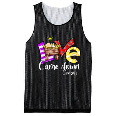 Merry Christmas Love Came Down Luke-211 Thanksgiving Jesus Mesh Reversible Basketball Jersey Tank