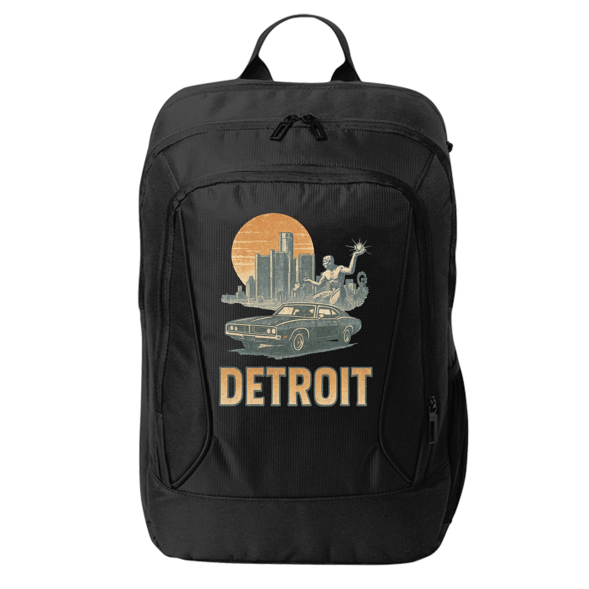 Motor City Legends Detroit Vintage Muscle City Backpack