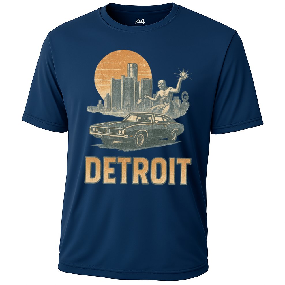 Motor City Legends Detroit Vintage Muscle Performance Shirt