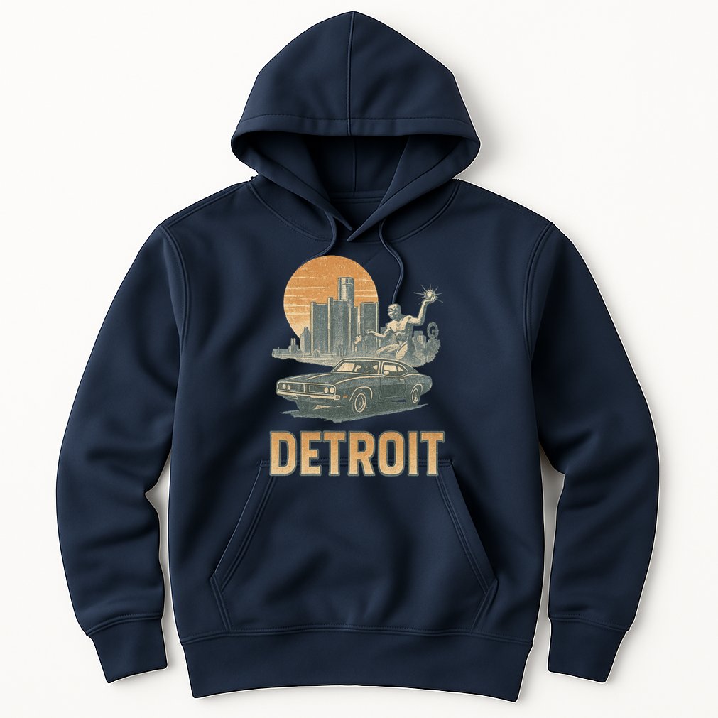 Motor City Legends Detroit Vintage Muscle Hoodie