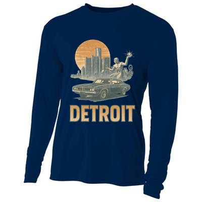 Motor City Legends Detroit Vintage Muscle Cooling Performance Long Sleeve Crew