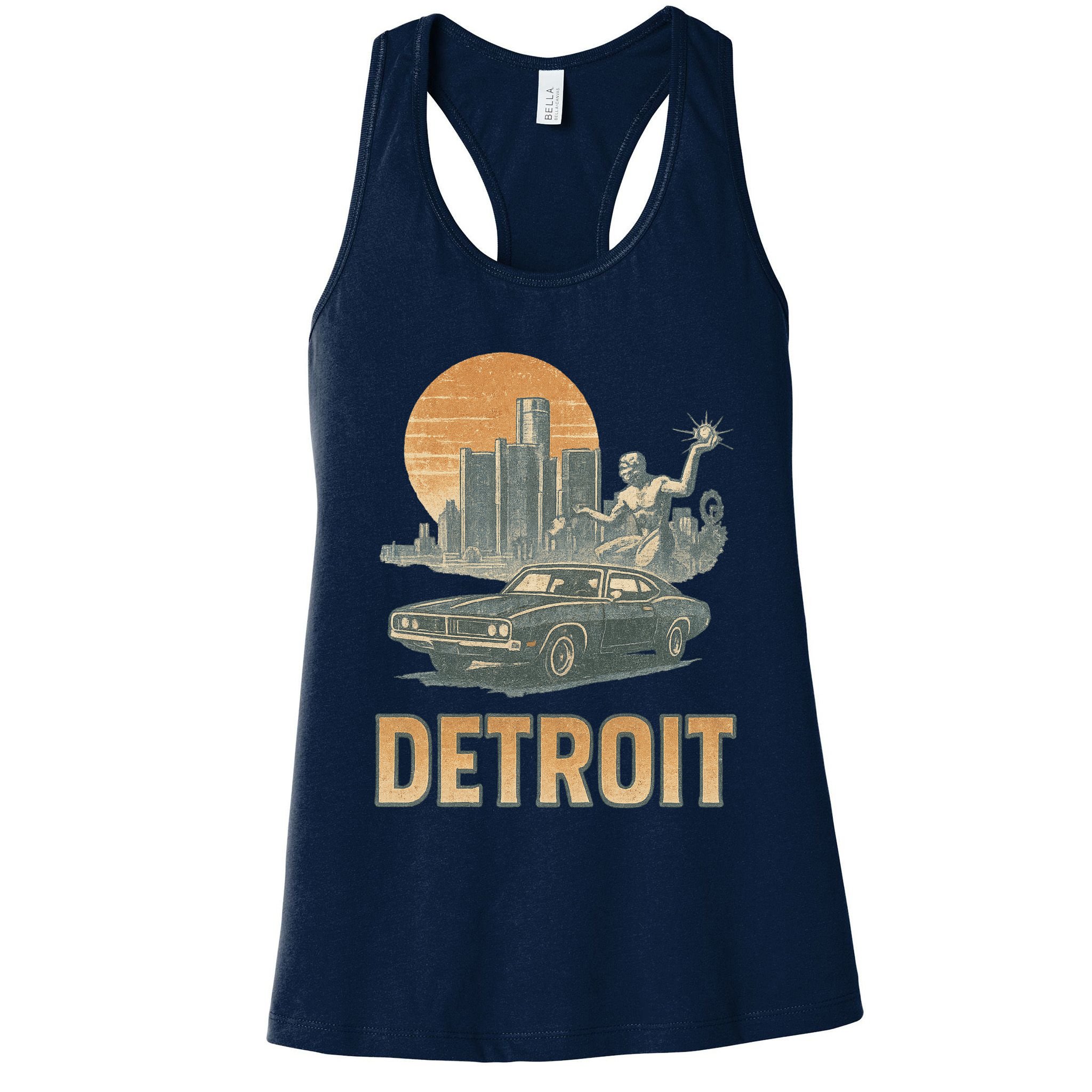 Motor City Legends Detroit Vintage Muscle Womens Tank Top