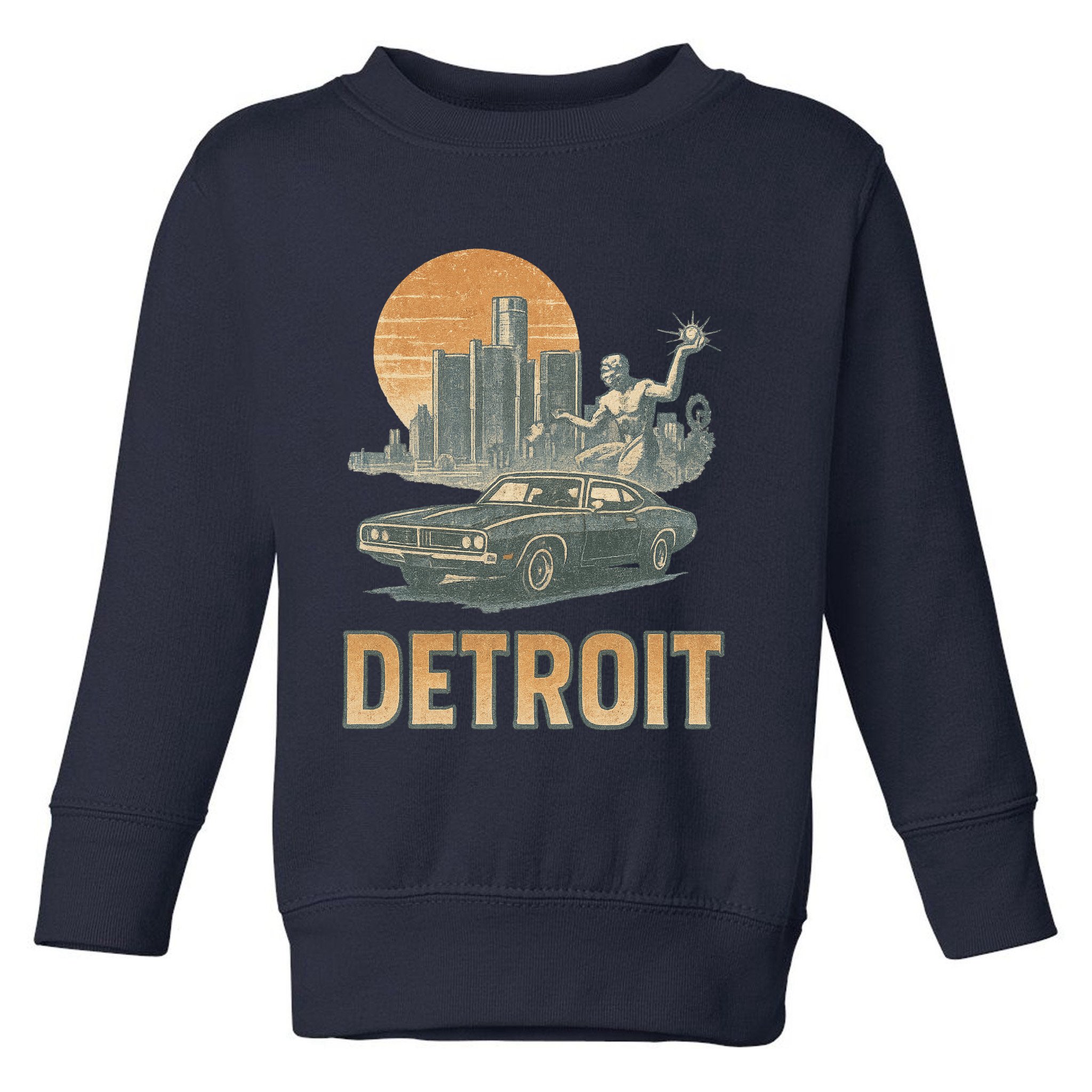 Motor City Legends Detroit Vintage Muscle Toddler Sweatshirt