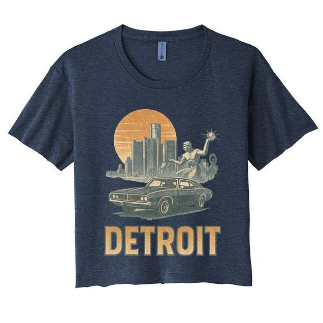 Motor City Legends Detroit Vintage Muscle Crop Top