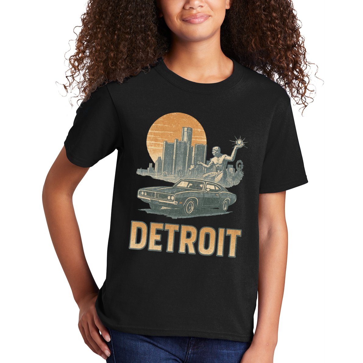 Motor City Legends Detroit Vintage Muscle Kids T-Shirt