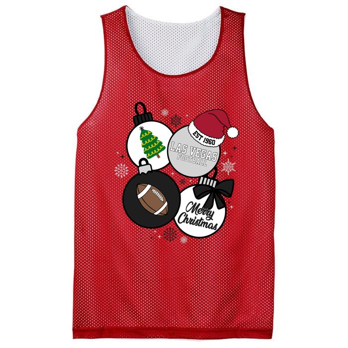 Merry Christmas Las Vegas Football Est 1960 Mesh Reversible Basketball Jersey Tank