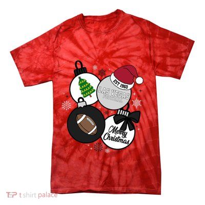 Merry Christmas Las Vegas Football Est 1960 Tie-Dye T-Shirt