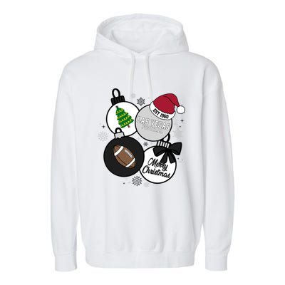 Merry Christmas Las Vegas Football Est 1960 Garment-Dyed Fleece Hoodie