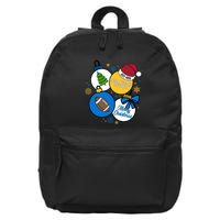 Merry Christmas Los Angeles Football Est 1959 16 in Basic Backpack