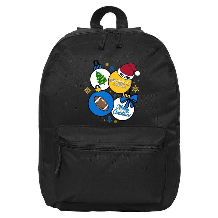 Merry Christmas Los Angeles Football Est 1959 16 in Basic Backpack