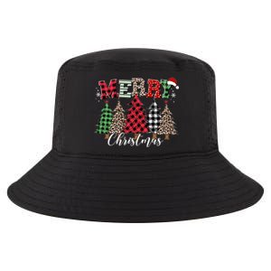 Merry Christmas Leopard Buffalo Red Plaid Meaningful Gift Cool Comfort Performance Bucket Hat