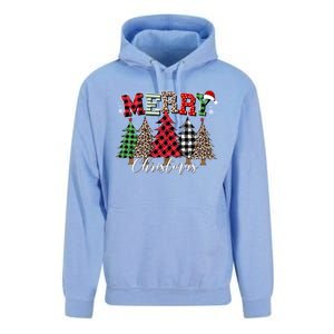 Merry Christmas Leopard Buffalo Red Plaid Meaningful Gift Unisex Surf Hoodie