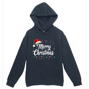 Merry Christmas Lights Red Family Santa Hat Xmas Urban Pullover Hoodie