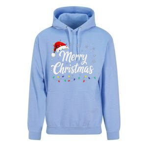 Merry Christmas Lights Red Family Santa Hat Xmas Unisex Surf Hoodie