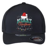 Merry Christmas Led Lights Red Santa Hat Family Flexfit Unipanel Trucker Cap