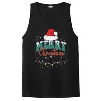 Merry Christmas Led Lights Red Santa Hat Family PosiCharge Competitor Tank