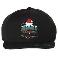 Merry Christmas Led Lights Red Santa Hat Family Wool Snapback Cap