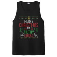 Merry Christmas Liberals Filthy Ya Funny Xmas AntiBiden  PosiCharge Competitor Tank