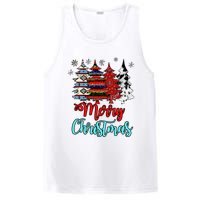 Merry Christmas Leopard Tie Dye Western Xmas Trees PosiCharge Competitor Tank