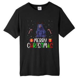 Merry Christmas Lights Bear Reindeer Hat Xmas Pjs Tall Fusion ChromaSoft Performance T-Shirt