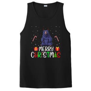 Merry Christmas Lights Bear Reindeer Hat Xmas Pjs PosiCharge Competitor Tank