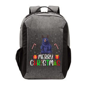 Merry Christmas Lights Bear Reindeer Hat Xmas Pjs Vector Backpack