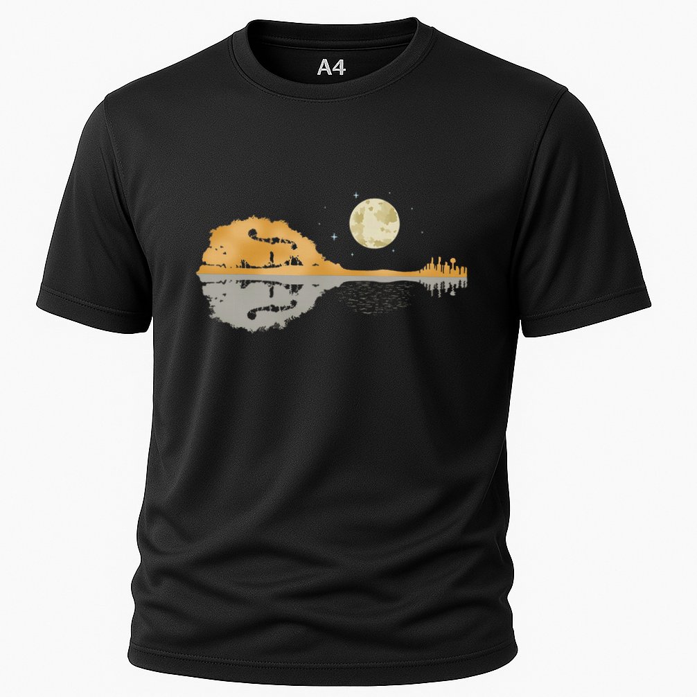 Mandolin Country Music Moon Bluegrass Cooling Performance Crew T-Shirt