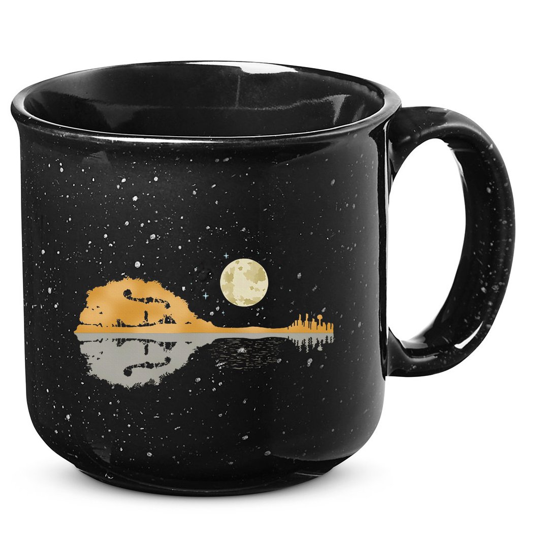 Mandolin Country Music Moon Bluegrass 15oz Campfire Ceramic Mug