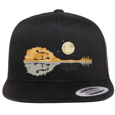 Mandolin Country Music Moon Bluegrass Flatbill Hat