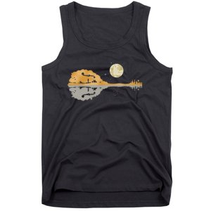 Mandolin Country Music Moon Bluegrass Tank Top