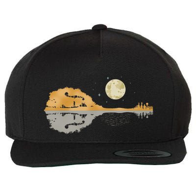 Mandolin Country Music Moon Bluegrass Wool Snapback Cap