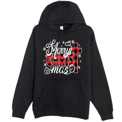 Merry Christ Mas Christian Jesus Christmas Pjs Xmas Pajamas Premium Pullover Hoodie
