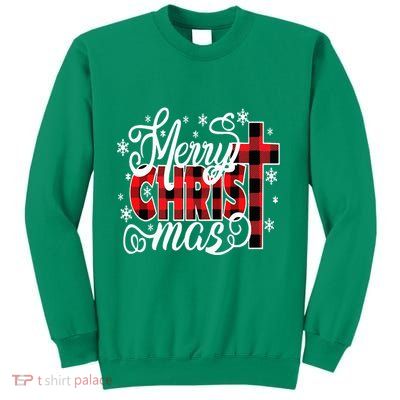 Merry Christ Mas Christian Jesus Christmas Pjs Xmas Pajamas Sweatshirt