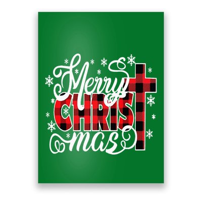 Merry Christ Mas Christian Jesus Christmas Pjs Xmas Pajamas Poster