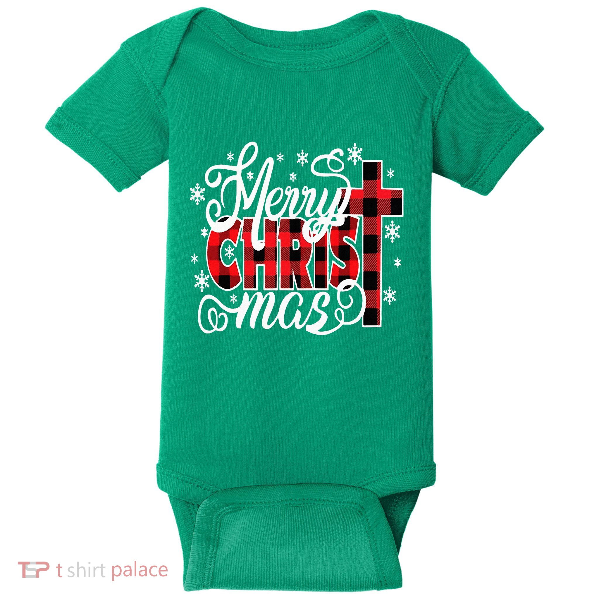 Merry Christ Mas Christian Jesus Christmas Pjs Xmas Pajamas Baby Bodysuit