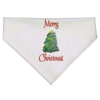 Merry Christmas USA-Made Doggie Bandana