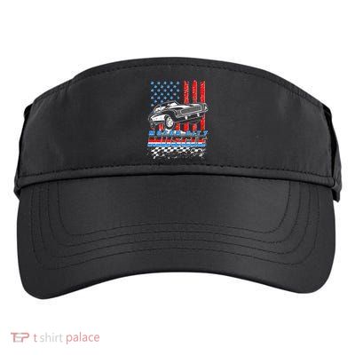 Motor City Muscle American USA Flag Muscle Car Fan Adult Drive Performance Visor