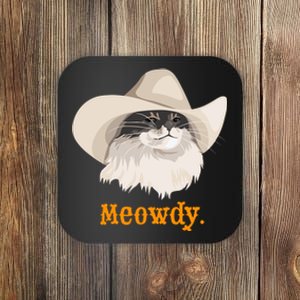 Meowdy Cat Meme Coaster