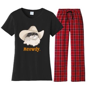 Meowdy Cat Meme Women's Flannel Pajama Set