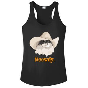 Meowdy Cat Meme Ladies PosiCharge Competitor Racerback Tank