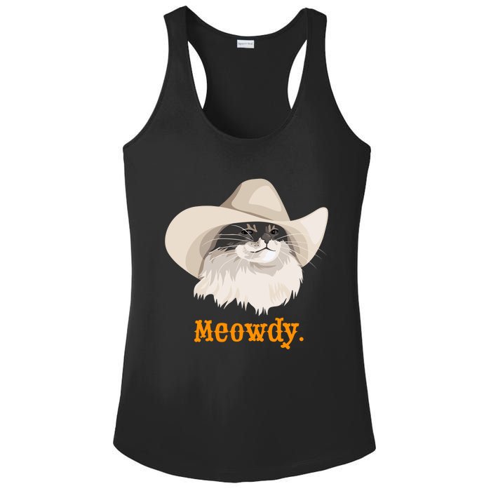 Meowdy Cat Meme Ladies PosiCharge Competitor Racerback Tank