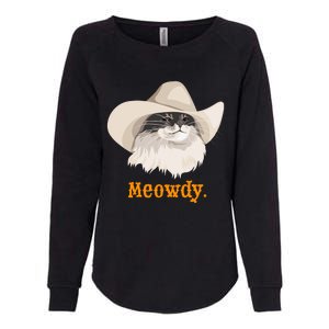 Meowdy Cat Meme Womens California Wash Sweatshirt