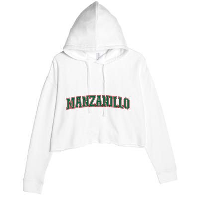 Mexico Colima Mexican Pride Manzanillo Crop Fleece Hoodie