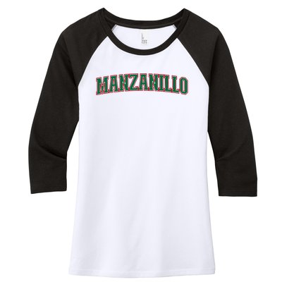 Mexico Colima Mexican Pride Manzanillo Women's Tri-Blend 3/4-Sleeve Raglan Shirt