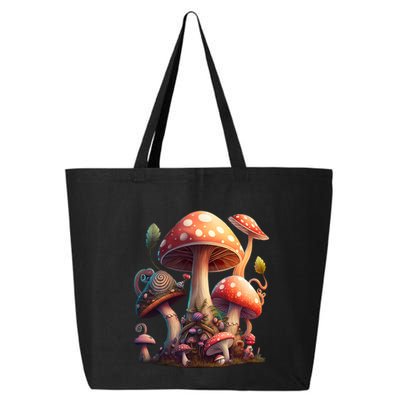 Magical Cottagecore Mushroom Aesthetic Mycology Fungi Hippie Cool Gift 25L Jumbo Tote