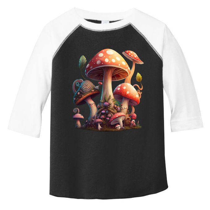 Magical Cottagecore Mushroom Aesthetic Mycology Fungi Hippie Cool Gift Toddler Fine Jersey T-Shirt