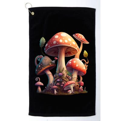 Magical Cottagecore Mushroom Aesthetic Mycology Fungi Hippie Cool Gift Golf Towel