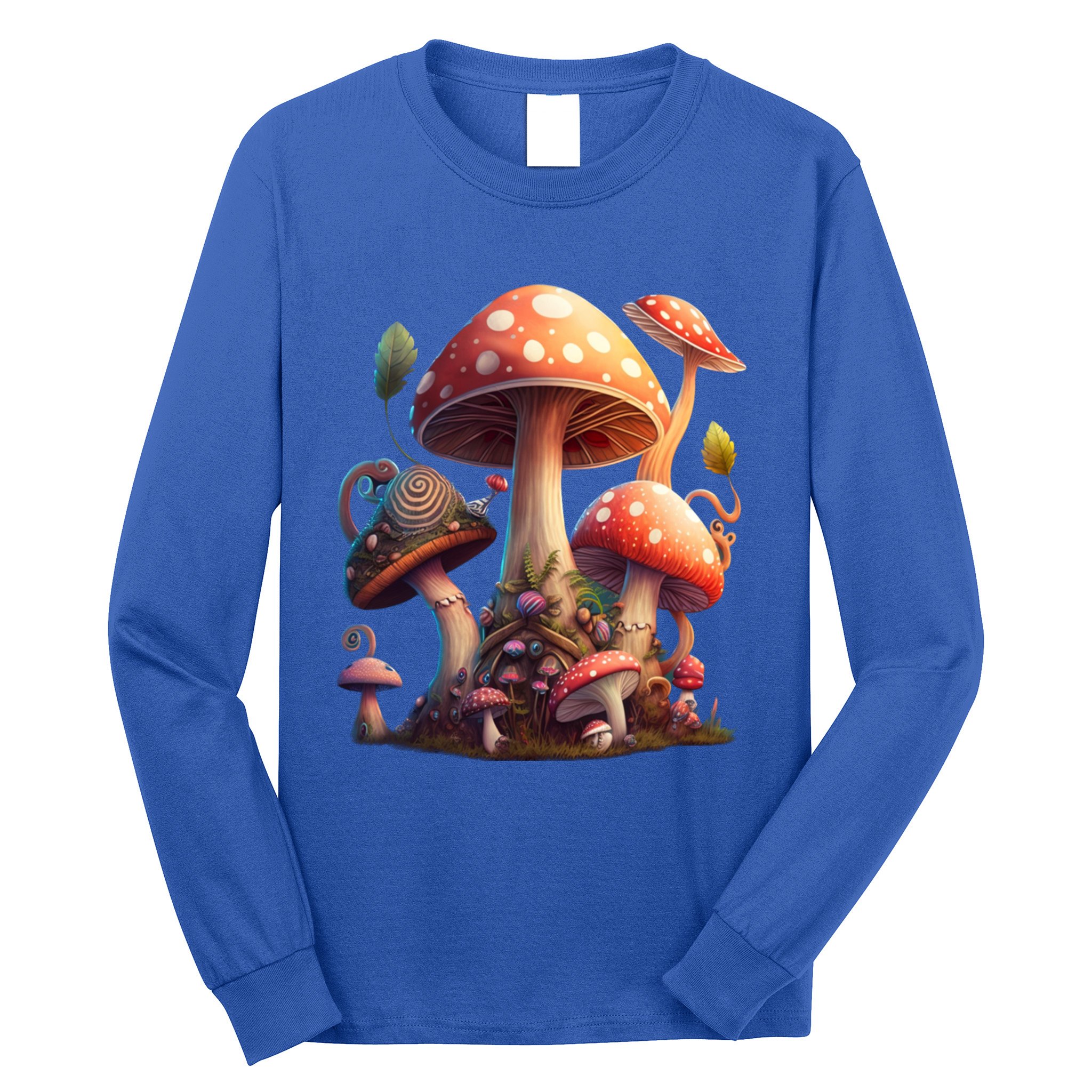 Magical Cottagecore Mushroom Aesthetic Mycology Fungi Hippie Cool Gift Long Sleeve Shirt